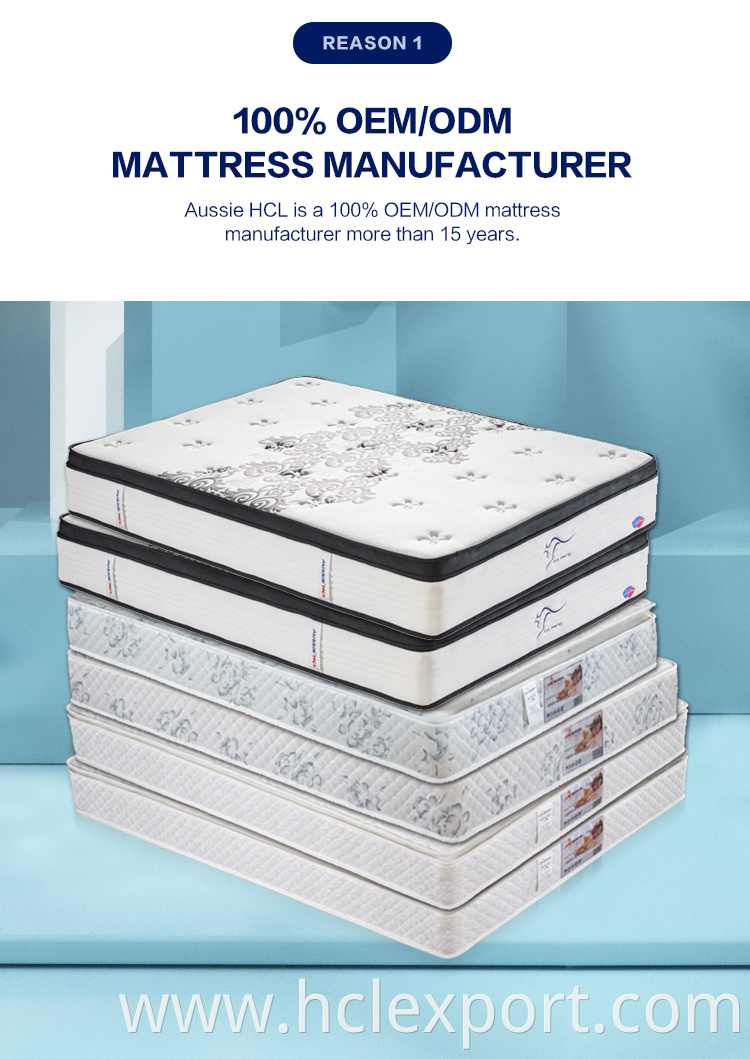 The best factory AUSSIE roll full inch gel memory foam mattress colchon twin queen king double sleeping well mattress topper